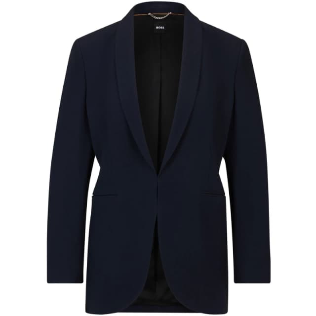 Boss Womens Jirea Tailored Formal Jacket Dark Blue female 6 (XS)