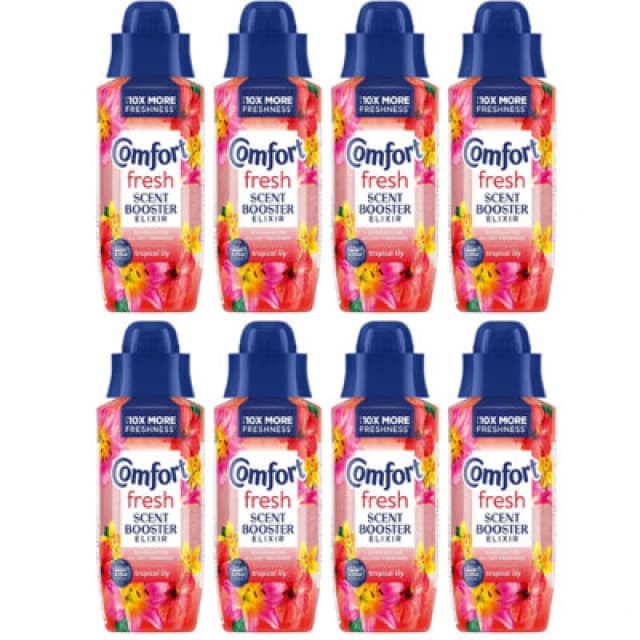 Comfort Fresh Tropical Lily Liquid Scent Booster Elixir All Day Fresh 342Ml, 8Pk