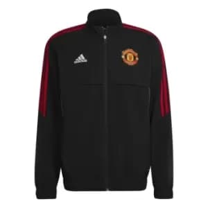 adidas Manchester United Pre Match Jacket 2022 2023 Adults - Black