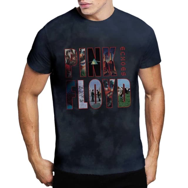 Pink Floyd Pink Floyd Men Echoes Album Montage T-Shirt in Black Size: X-Large Black XL Male 5063300081365