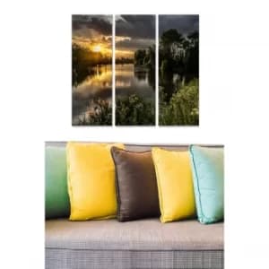 MDF3908791 Multicolor Decorative MDF Painting (3 Pieces)