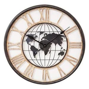Hometime Round Wall Clock Cut Out Dial 60.5cm