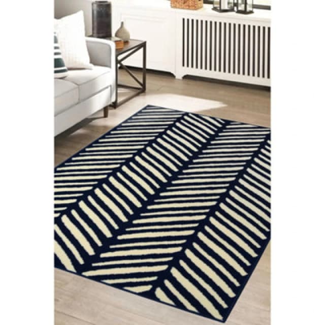 Homemaker Herringbone Rug - Blue Blue 60x100cm