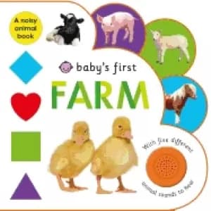 babys first sound book farm with five different animal sounds to hear