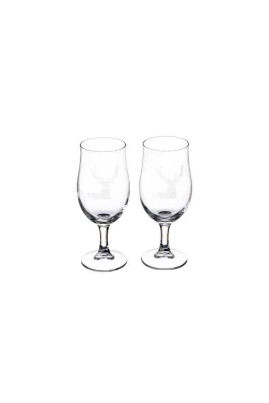 Selbrae House 2 Craft Beer Glasses - Stag Clear unisex