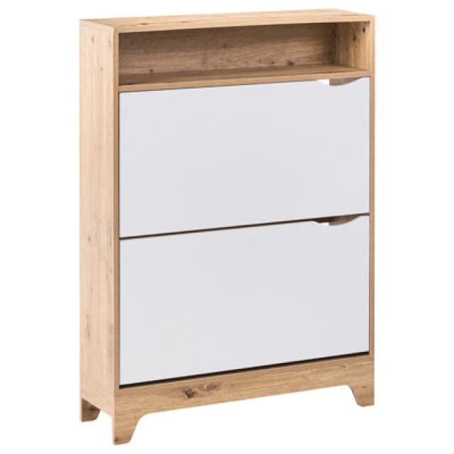 Beliani Shoe Storage Cabinet Gatton Light Brown