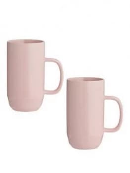 Typhoon CafÉ Concept Set Of 2 Pink Latte Mugs