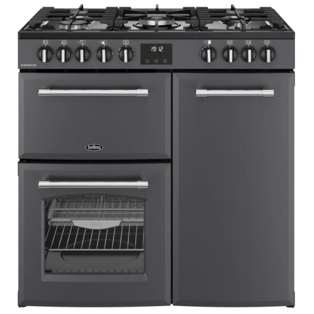 Belling Farmhouse 90cm Dual Fuel Range Cooker - Anthracite 444411819 Anthracite