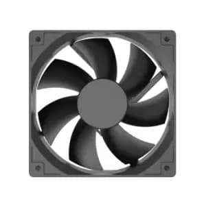 AKASA AK-FN120 Smart Black Fan 120mm 1600RPM 4-Pin PWM Connector Smart Speed Control Advanced Hydro Dynamic Bearing Low Noise Operation