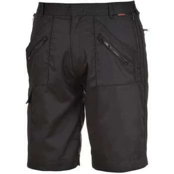 Portwest S889 - Black Sz XXL Action Work Shorts Safety Combat