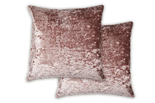 Crushed Velvet Cushion Cover In Pink