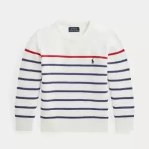Polo Ralph Lauren Boys' Striped Jumper - Deckwash White Multi - 10-12 Years