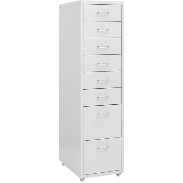 VIDAXL Mobile File Cabinet Grey 28x41x109cm Metal Vidaxl 8720286588338