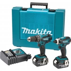 Makita DLX2012 18v Cordless LXT Combi Drill Impact Driver Kit 2 x 3ah Li ion Charger Case