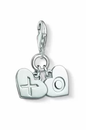 Ladies Thomas Sabo Sterling Silver Charm Club Hearts Charm 1314-001-12