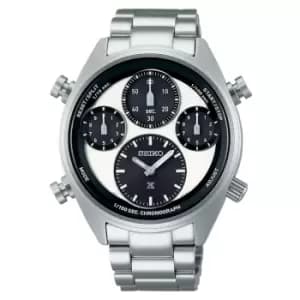 Seiko Prospex Panda Speedtimer One-Hundredth of a Second Solar Chronograph Mens Watch SFJ001P1