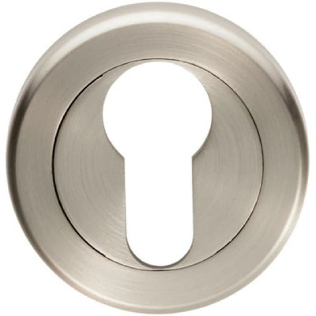 Loops 51mm Euro Profile Escutcheon Chamfered Edge Concealed Fix Satin Nickel Metallics unisex