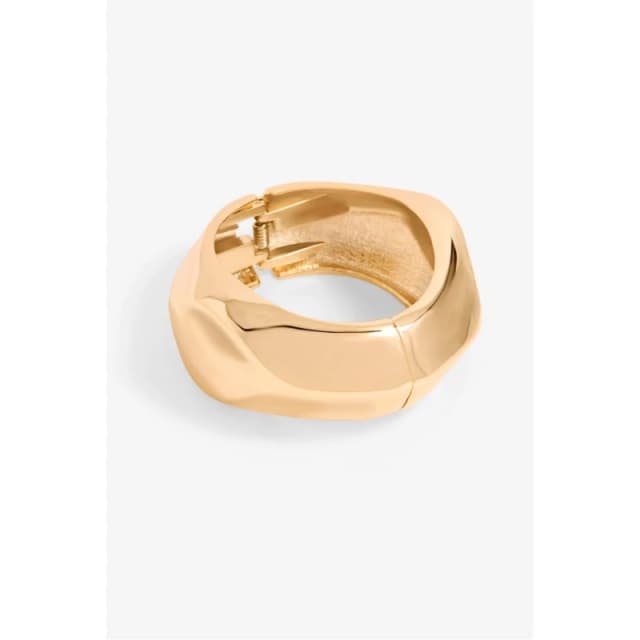 Jon Richard Gold Plated Angular Dome Cuff Gold