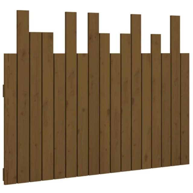 Vidaxl Wall Headboard Honey Brown 108X3X80 Cm Solid Wood Pine, Brown 824776