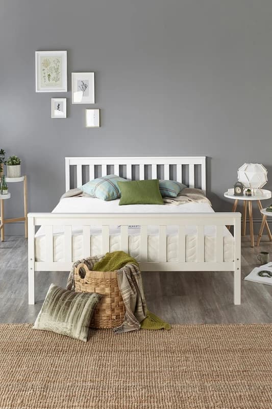 Aspire Atlantic Bed Frame in White Size: King White Unisex King