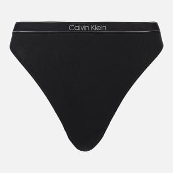 Calvin Klein Womens Cheeky Bikini Briefs - Black - L