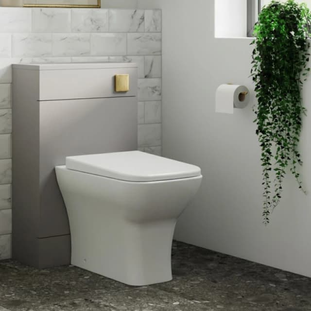NUIE Arno Back to Wall wc Toilet Unit 500mm Wide - Satin Grey - Nuie NVF2241