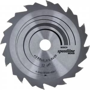 Bosch Speedline Wood Cutting Saw Blade 160mm 12T 20mm