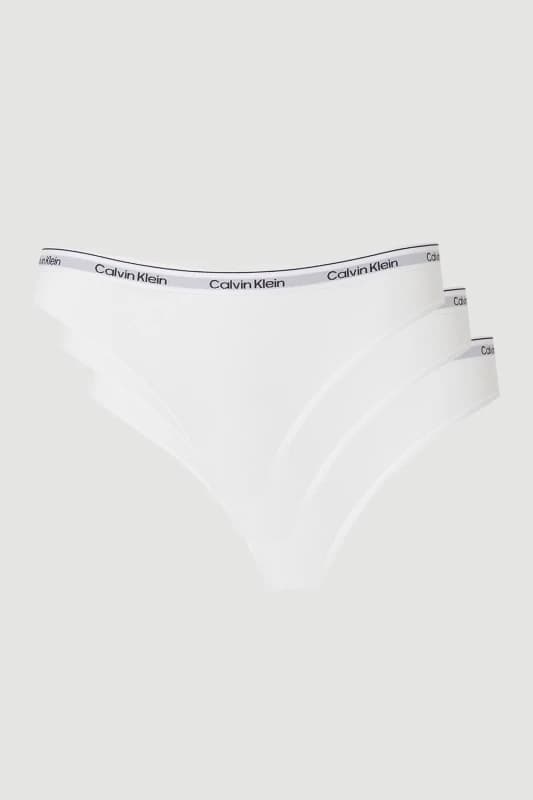 Calvin Klein Underwear Pack of 3 Modern Logo Knickers in Cotton white + white + white Women M;L;XL