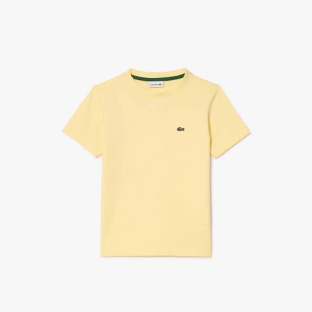 Lacoste Plain Cotton Jersey T-Shirt - Yellow Yellow 6