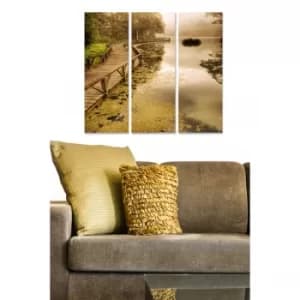 MDF2020982 Multicolor Decorative MDF Painting (3 Pieces)