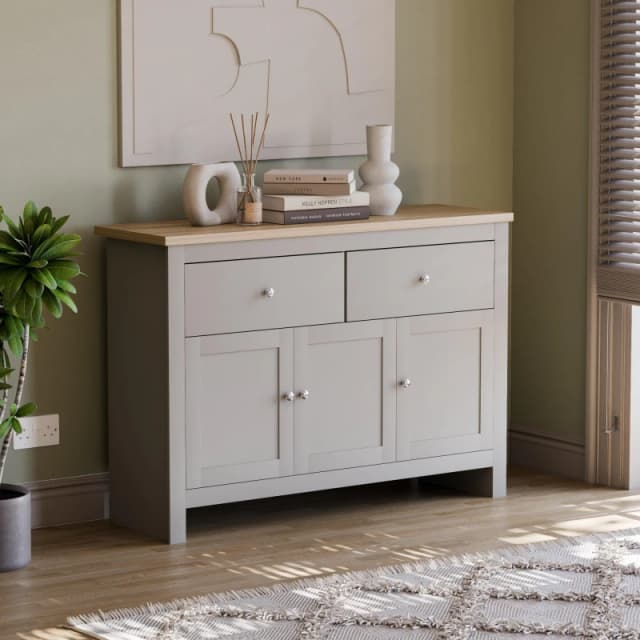 Lassic Vida Designs Arlington 2 Drawer 3 Door Sideboard Grey unisex One Size