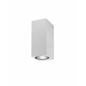 Netlighting Merano Cincinnati Square Outdoor Up Down Wall Lamp Aluminium White G