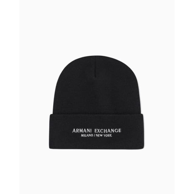 Armani Exchange Mens Beanie Black male Mens