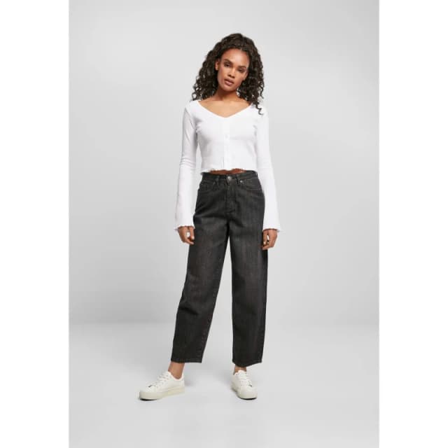 Urban Classics Womens high waist cropped jeans Urban Classics Noir Female 29