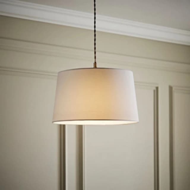 ValueLights ValueLights Aspen White Tapered Easy Fit Pendant Lamp Shade Size: Medium White Medium Unisex 5016529274063