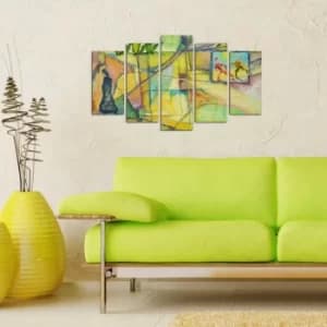 5ABSMDF-63 Multicolor Decorative MDF Painting (5 Pieces)