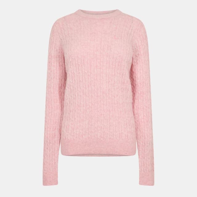Jack Wills Jack Tinsbury Merino Wool Blend Cable Knitted Jumper Women Pink 09 female 4(3XS)