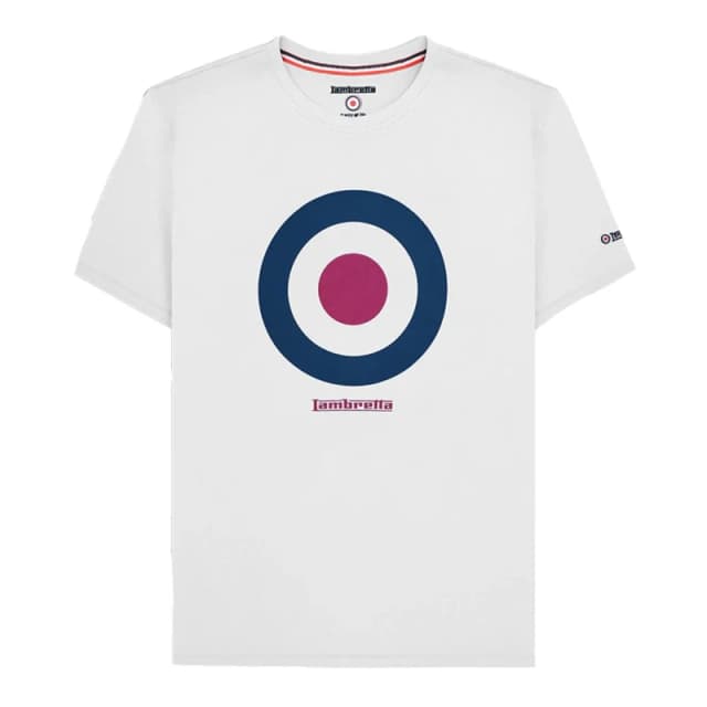 Lambretta Lambretta Men SS24 Target T-Shirt in White Size: 3X-Large White XXXL Male 5063703649971