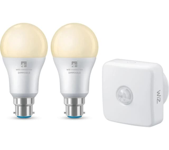4lite WiZ Connected A60 Warm White WiFi LED Smart Bulb - B22 Bayonet C