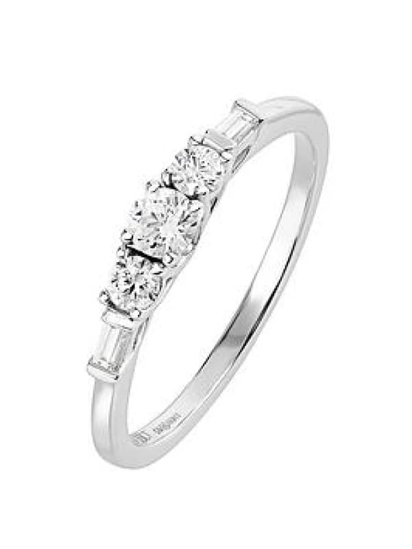 The Fine Collective White Gold Natural Diamond Five Stone Ring Gold female