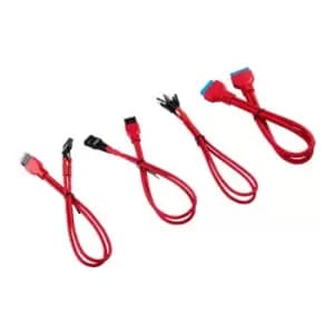 Corsair 30cm Red Premium Braided Sleeved Front Panel Extension Kit
