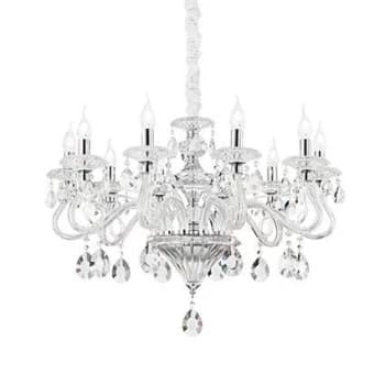 Negresco 8 Light Chandelier Clear Glass, E14