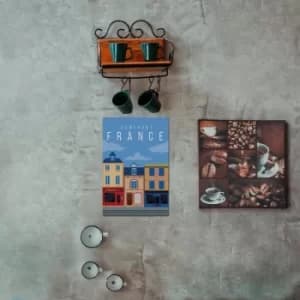 France Multicolor Decorative Metal Wall Accessory