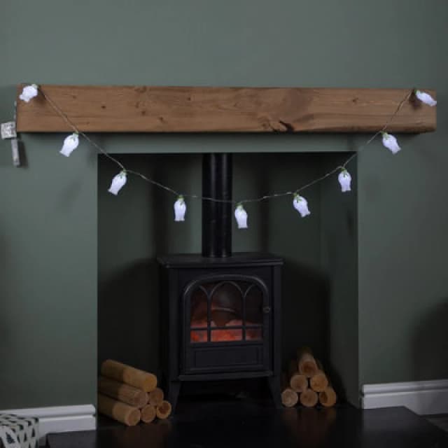 Samuel Alexander 1.8M Battery Powered The Snowman Christmas String Lights With 10 Ice White Leds