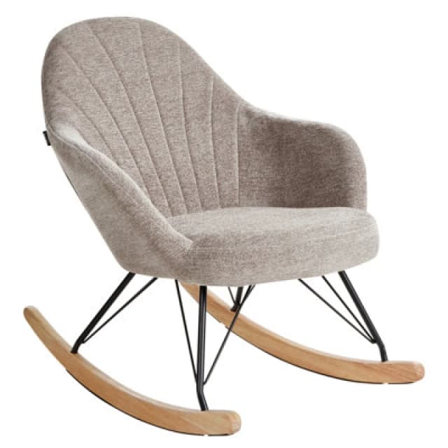 Beliani Rocking Chair Skale Fabric Taupe