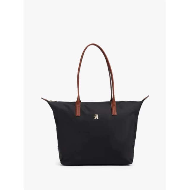 Tommy Hilfiger Womens Popette Nylon Tote Bag Black Female
