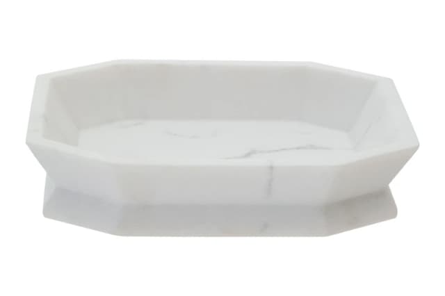 Premier Housewares Riviera Grey Soap Dish, Marble Effect Grey unisex