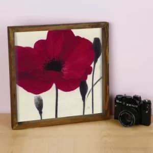 KZM465 Brown White Red Black Decorative Framed MDF Painting