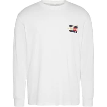 Tommy Jeans Tjm Vintage Circular Ls Tee - White YBR