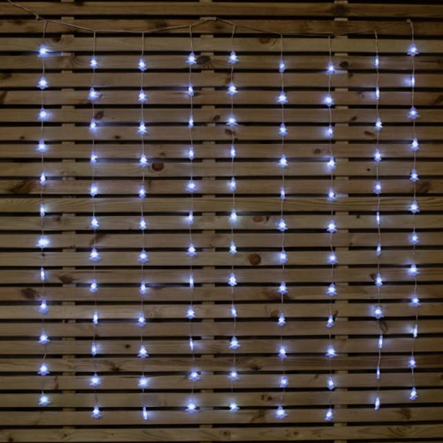 1.2 x 1.2m Light up Christmas Tree Curtain Lights with 108 White LEDs